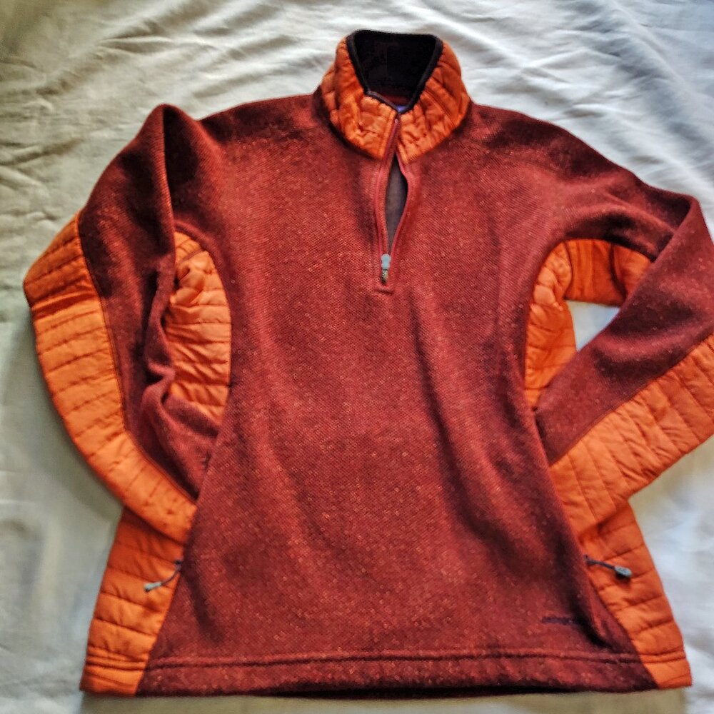 Patagonia Orange Quilted Pullover - Women’s M